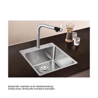 BLANCO Einbaubecken ANDANO 400-IF/A Edelstahl Seidenglanz mit InFino Ablaufsystem