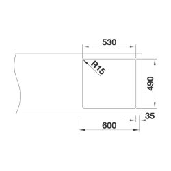 BLANCO Einbaubecken ANDANO 500-IF/A Edelstahl Seidenglanz mit InFino Ablaufsystem