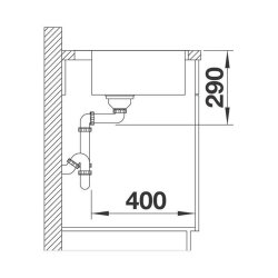 BLANCO Einbaubecken ANDANO 500-IF/A Edelstahl Seidenglanz mit InFino Ablaufsystem