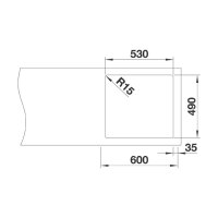 BLANCO Einbaubecken ANDANO 500-IF/A Edelstahl Seidenglanz mit InFino Ablaufsystem