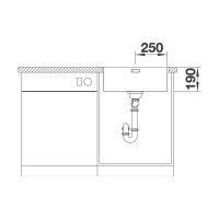 BLANCO Einbaubecken ANDANO 500-IF/A Edelstahl Seidenglanz mit InFino Ablaufsystem