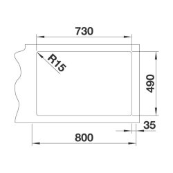 BLANCO Einbaubecken ANDANO 700-IF/A Edelstahl Seidenglanz mit InFino Ablaufsystem