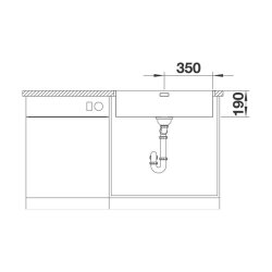 BLANCO Einbaubecken ANDANO 700-IF/A Edelstahl Seidenglanz mit InFino Ablaufsystem