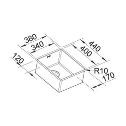 BLANCO Einbaubecken CLARON 340-IF Edelstahl Durinox InFino