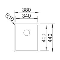BLANCO Einbaubecken CLARON 340-IF Edelstahl Durinox InFino