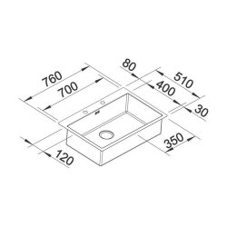 BLANCO Einbaubecken CLARON 700-IF/A Edelstahl Durinox InFino