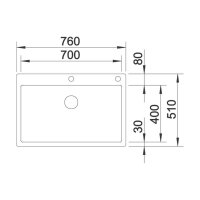 BLANCO Einbaubecken CLARON 700-IF/A Edelstahl Durinox InFino