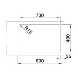 BLANCO Einbaubecken ETAGON 700-IF/A Edelstahl Seidenglanz, InFino Ablauf