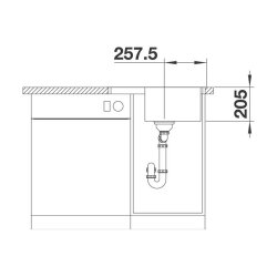 BLANCO Einbauspüle LEMIS 45 S-IF Mini Edelstahl Bürstfinish