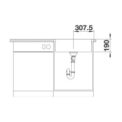 BLANCO Einbaubecken LEMIS 6-IF Edelstahl Bürstfinish