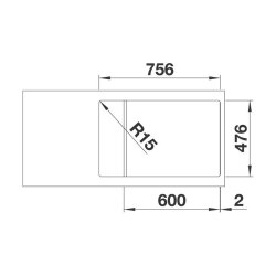 BLANCO Einbauspüle LEMIS XL 6 S-IF Compact Edelstahl Bürstfinish