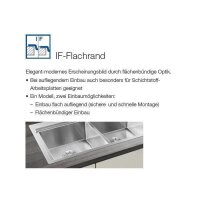 BLANCO Einbauspüle LEMIS XL 6 S-IF Compact Edelstahl Bürstfinish