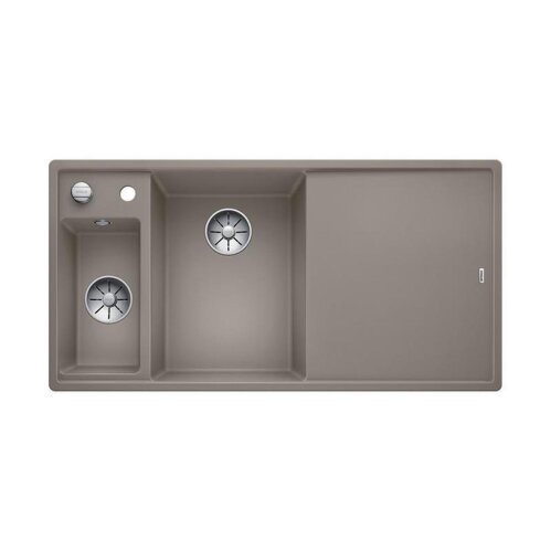 BLANCO Einbauspüle  AXIA III 6 S Silgranit | InFino Ablauf | Becken links | tartufo | mit Holz-Schneidbrett