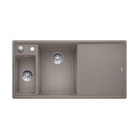 BLANCO Einbauspüle  AXIA III 6 S Silgranit | InFino Ablauf | Becken links | tartufo | mit Holz-Schneidbrett