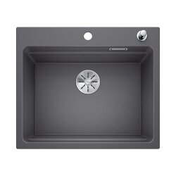 BLANCO Einbaubecken ETAGON 6 Silgranit, InFino Ablaufsystem, felsgrau
