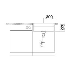 BLANCO Einbaubecken ETAGON 6 Silgranit, InFino Ablaufsystem, felsgrau
