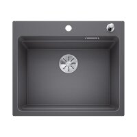 BLANCO Einbaubecken ETAGON 6 Silgranit, InFino Ablaufsystem, felsgrau