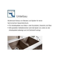 BLANCO Unterbaubecken ETAGON 700-U Silgranit InFino felsgrau
