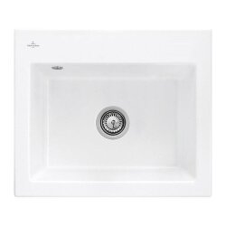 Villeroy & Boch Einbauspüle Subway 60 S mit Handbetätigung Classicline RW Stone White
