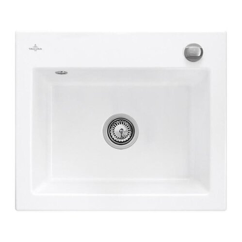 Villeroy & Boch Einbauspüle Subway 60 S Flat flächenbündig mit Excenterbetätigung Classicline RW Stone White