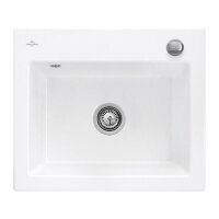 Villeroy & Boch Einbauspüle Subway 60 S Flat flächenbündig mit Excenterbetätigung Classicline RW Stone White
