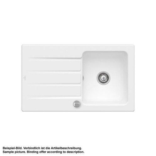 Villeroy & Boch Einbauspüle Architectura 50 mit Handbetätigung Classicline RW Stone White