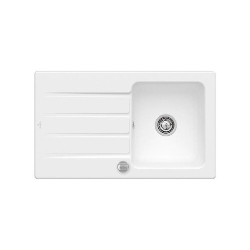 Villeroy & Boch Einbauspüle Architectura 50 mit Excenterbetätigung Classicline RW Stone White
