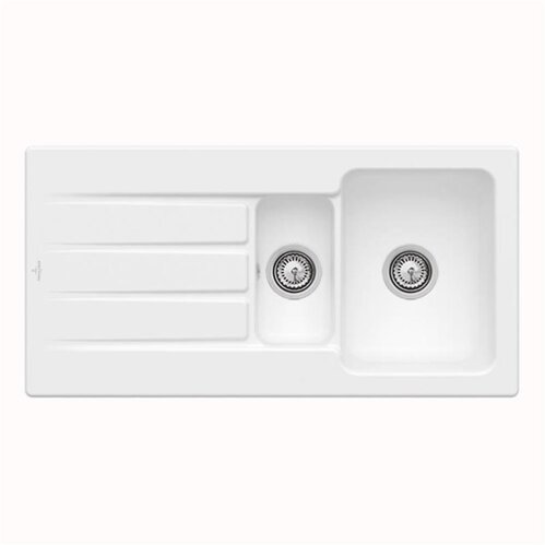 Villeroy & Boch Einbauspüle Architectura 60 XR mit Handbetätigung Classicline RW Stone White