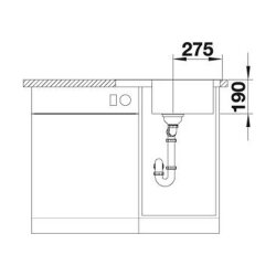 BLANCO Einbauspüle DINAS 45 S MINI Edelstahl Bürstfinish
