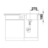 BLANCO Einbauspüle DINAS 45 S MINI Edelstahl Bürstfinish