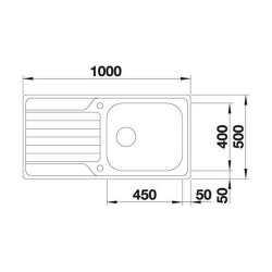 BLANCO Einbauspüle DINAS XL 6 S Edelstahl Bürstfinish