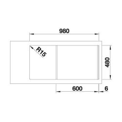 BLANCO Einbauspüle DINAS XL 6 S Edelstahl Bürstfinish