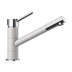BLANCO Küchenarmatur KANO Silgranit weiß / chrom