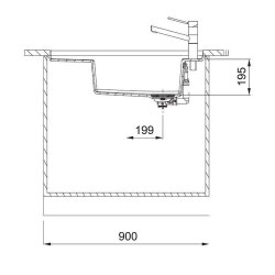 Franke Spüle Fresno FSG 211 Fragranit+ flächenbündig einbaubar oder unterbaubar, Onyx