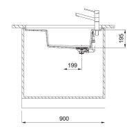 Franke Spüle Fresno FSG 211 Fragranit+ flächenbündig einbaubar oder unterbaubar, Onyx