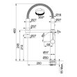 Franke Küchenarmatur Pescara 360° | Flexauslauf, 2 Strahlarten | Black matt | Hochdruck