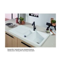 Villeroy & Boch Einbauspüle Siluet 60 R Flat flächenbündig mit Excenterbetätigung Classicline i4 Graphit