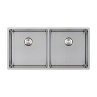 Caressi Einbauspüle CAPPR10 CAPP4040R10 86 x 44 cm Edelstahl