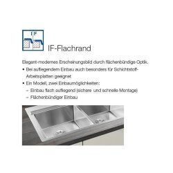 Caressi Einbauspüle CAPPR10 CAPP45KR10 49 x 52 cm Edelstahl