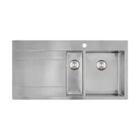 Caressi Einbauspüle CAPP1534ABR / CAPP3415ABL 101 x 52 cm Edelstahl