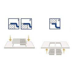 Caressi Einbauspüle Basic Line CABLPP39R50 44,4 x 41,4 cm Edelstahl