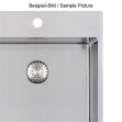 Caressi Lochbohrung links 35 mm Durchmesser für Küchenarmaturen in Caressi Edelstahlspülen