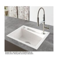 Systemceram Einbauspüle KeraDomo Bela 57 F flächenbündig einbaubar Handbetätigung Satin
