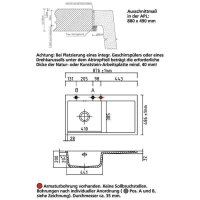 Systemceram Einbauspüle KeraDomo MERA 90 F Becken links flächenbündig Handbedienung Satin