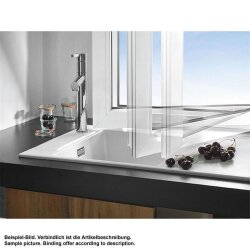 Systemceram Einbauspüle KeraDomo SIRO 90 Excenterbedienung Satin