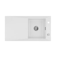 Systemceram Einbauspüle KeraDomo SIRO 90 Excenterbedienung Satin