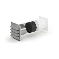 Naber COMPAIR Mauerkasten E-Jal 150 inkl. THERMOBOX, Jalousie Edelstahl, innen Rundrohr-Anschluss