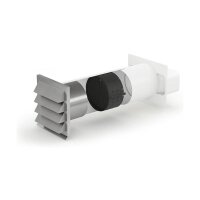 Naber COMPAIR Mauerkasten E-Jal flow 150 inkl. THERMOBOX, Jalousie Edelstahl, innen Rechteck-Anschluss
