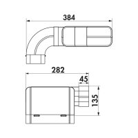 Naber COMPAIR System Ø 150 Stahl SF 150 Rohrset für Muldenlüfter, verzinkter Stahl