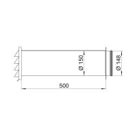 Naber COMPAIR System Ø 150 Stahl SF-Klima-E 150 Mauerkasten Jalousie Edelstahl